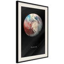 Poster - The Solar System: Pluto  - zwart passepartout