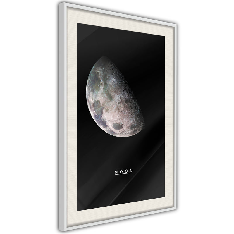 Poster - The Solar System: Moon  - wit passepartout