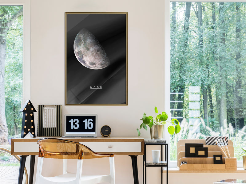 Poster - The Solar System: Moon  - goud