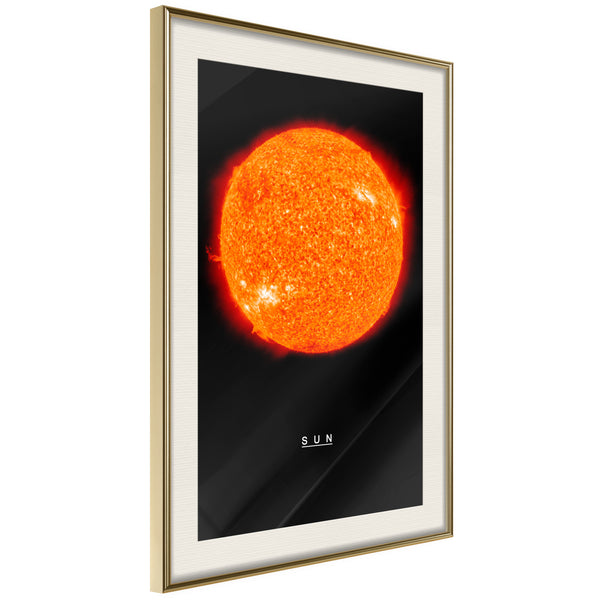 Poster - The Solar System: Sun  - goud passepartout