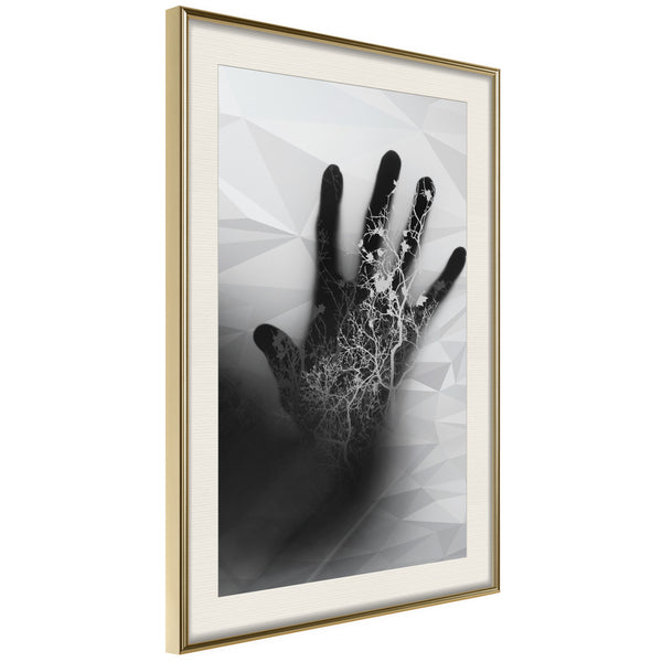 Poster - Electrifying Touch  - goud passepartout