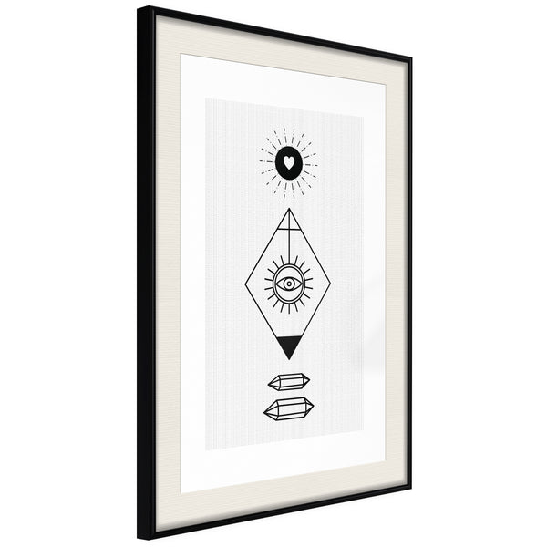 Poster - Intuition  - zwart passepartout
