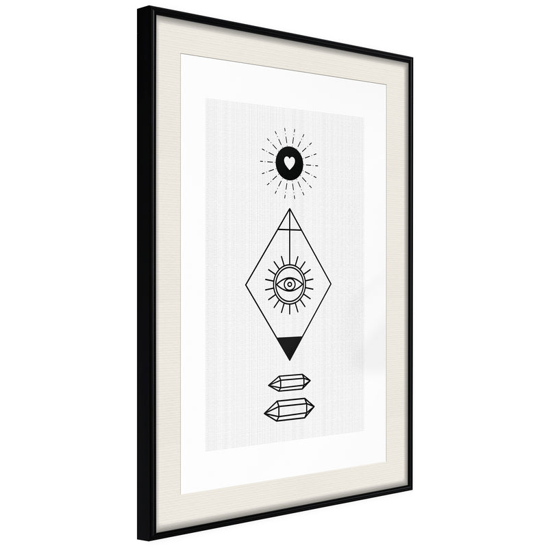 Poster - Intuition  - zwart passepartout