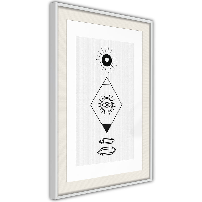 Poster - Intuition  - wit passepartout