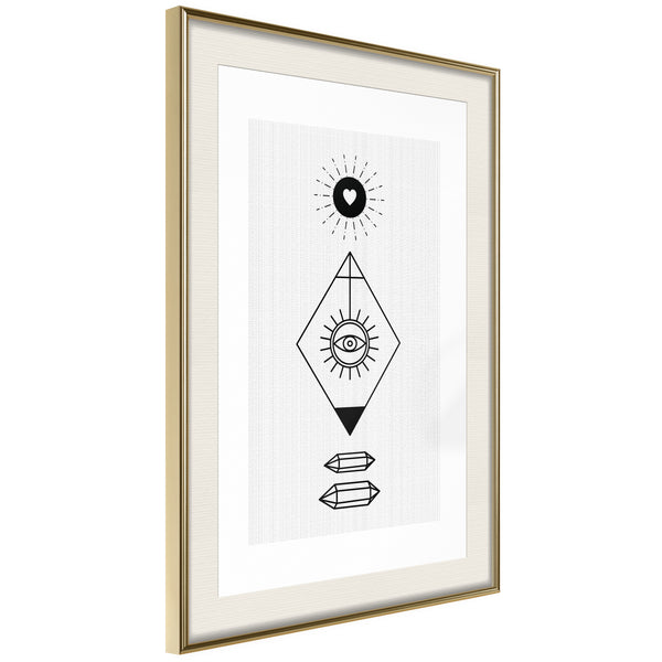 Poster - Intuition  - goud passepartout