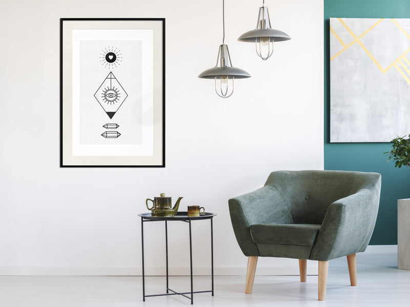 Poster - Intuition  - zwart passepartout