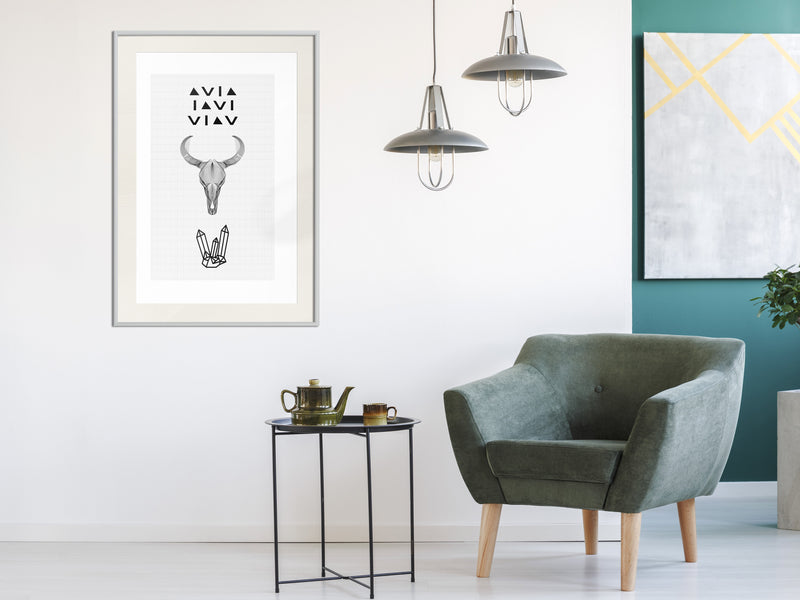Poster - Spirituality  - wit passepartout