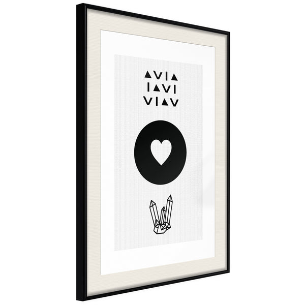 Poster - Kindness  - zwart passepartout