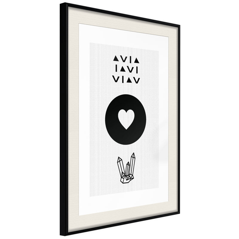 Poster - Kindness  - zwart passepartout