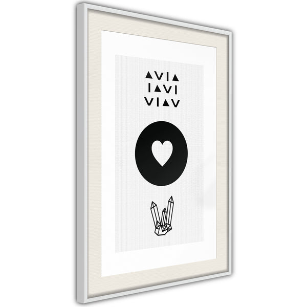 Poster - Kindness  - wit passepartout