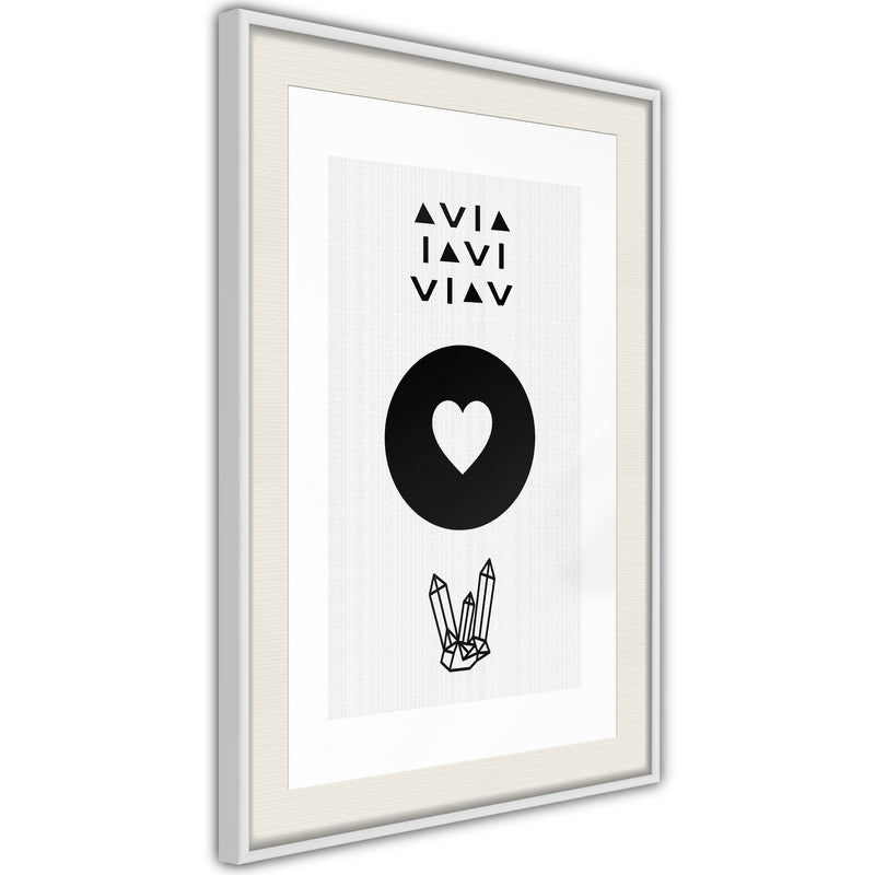 Poster - Kindness  - wit passepartout
