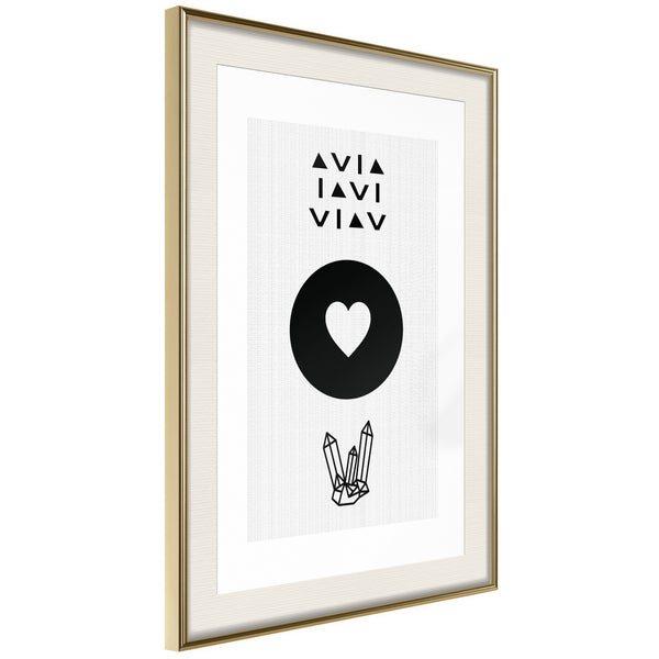Poster - Kindness  - goud passepartout