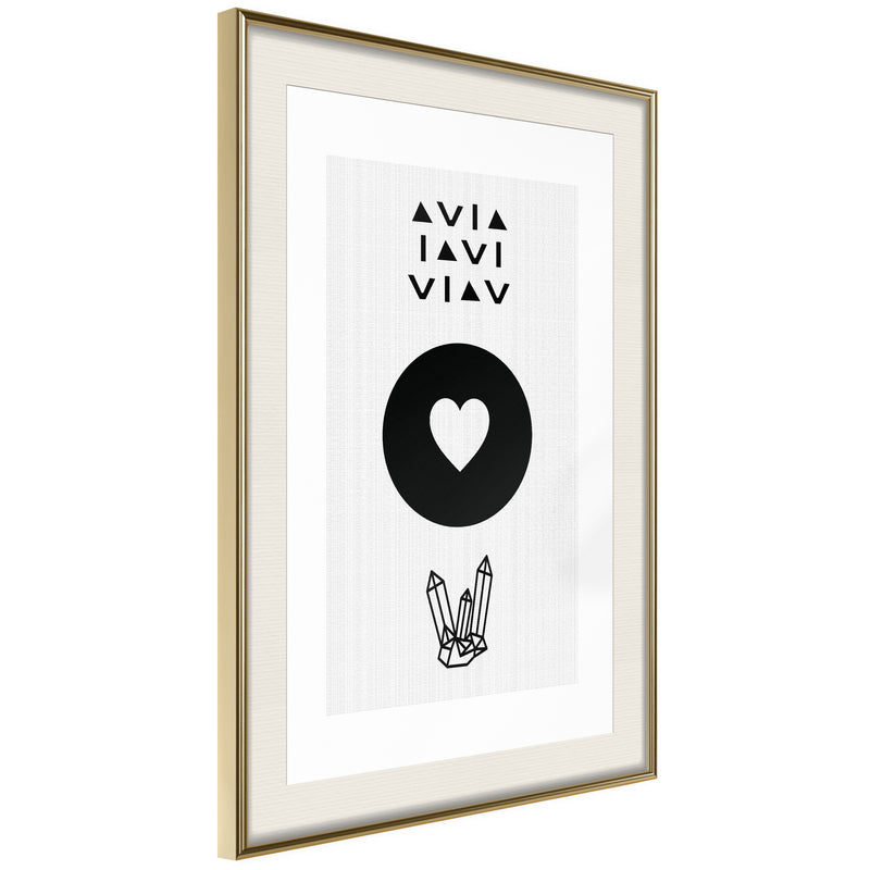 Poster - Kindness  - goud passepartout