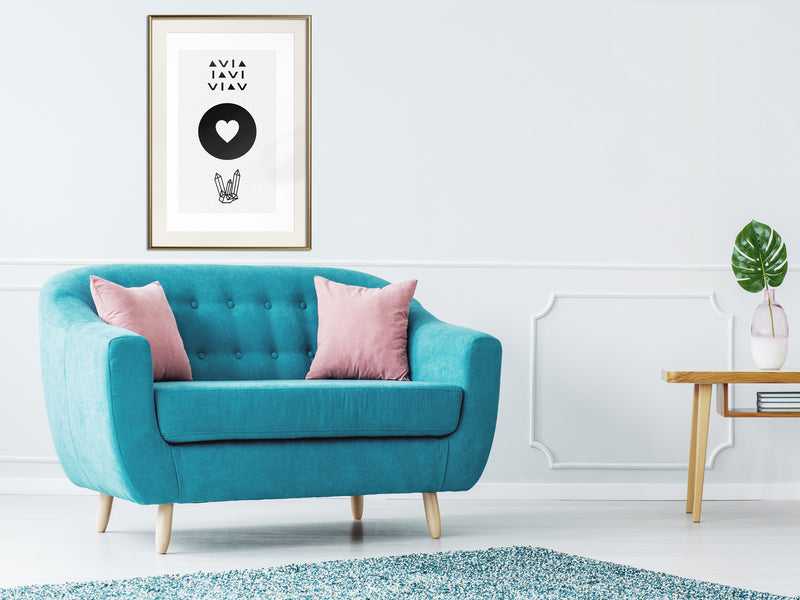 Poster - Kindness  - goud passepartout