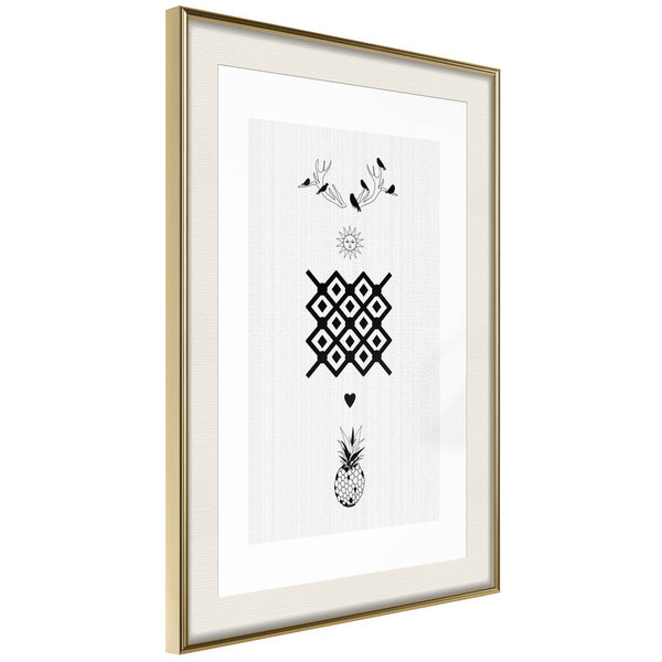 Poster - Creativity  - goud passepartout