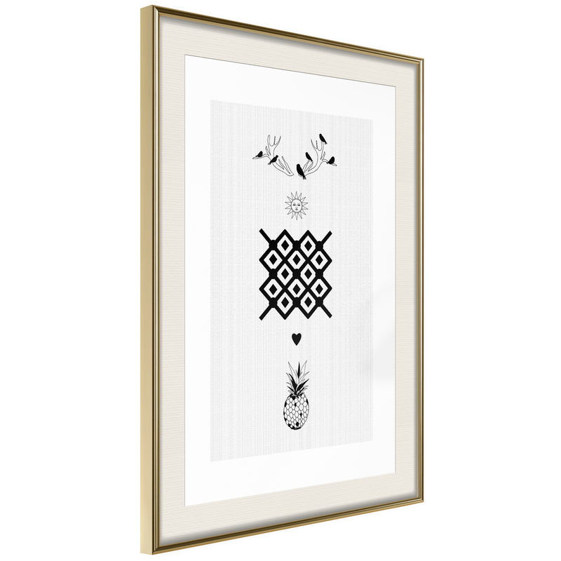 Poster - Creativity  - goud passepartout