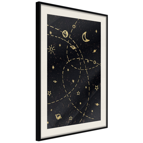 Poster - Orbits  - zwart passepartout