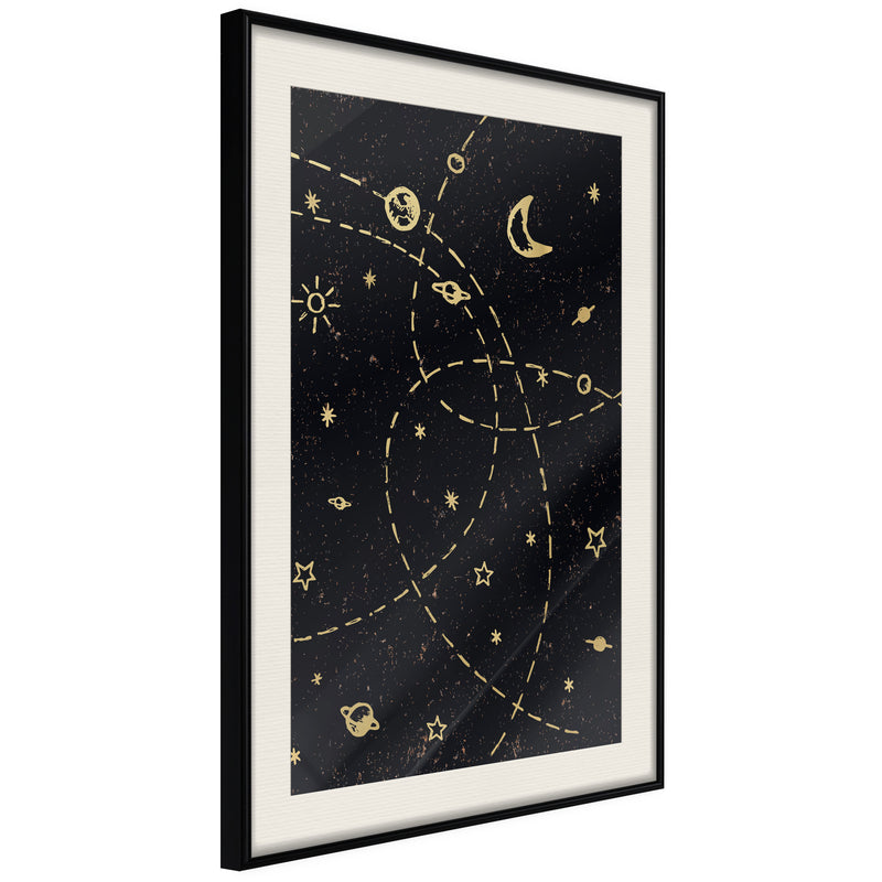 Poster - Orbits  - zwart passepartout