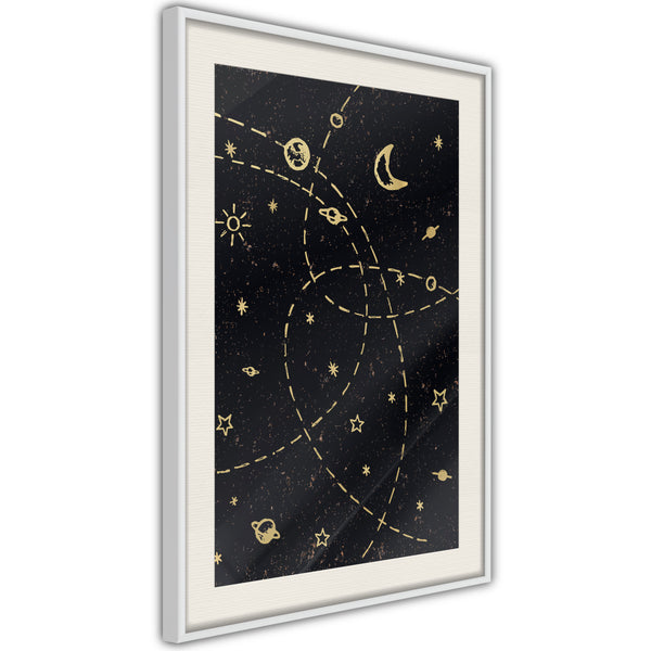 Poster - Orbits  - wit passepartout