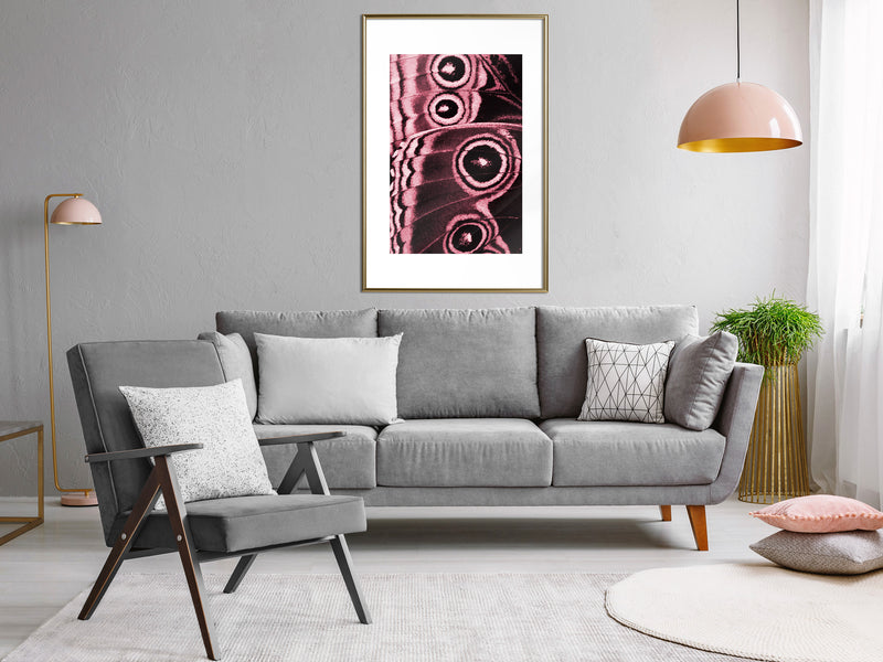 Poster - Butterfly Wings  - goud