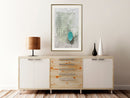Poster - Floating Leaf I  - goud passepartout
