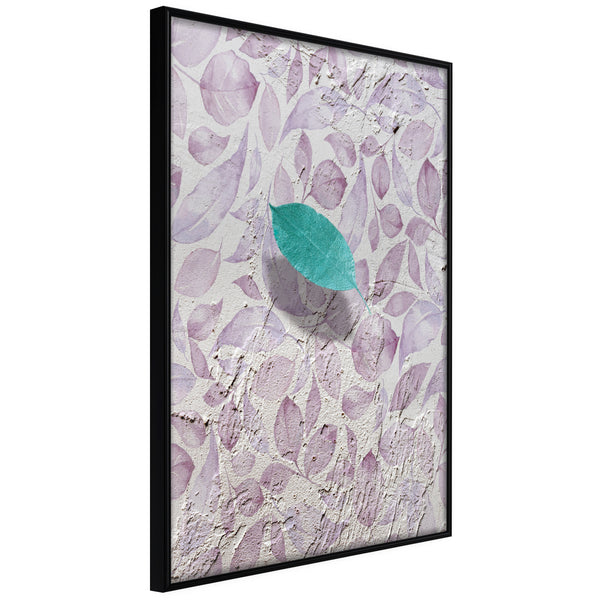 Poster - Floating Leaf II  - zwart