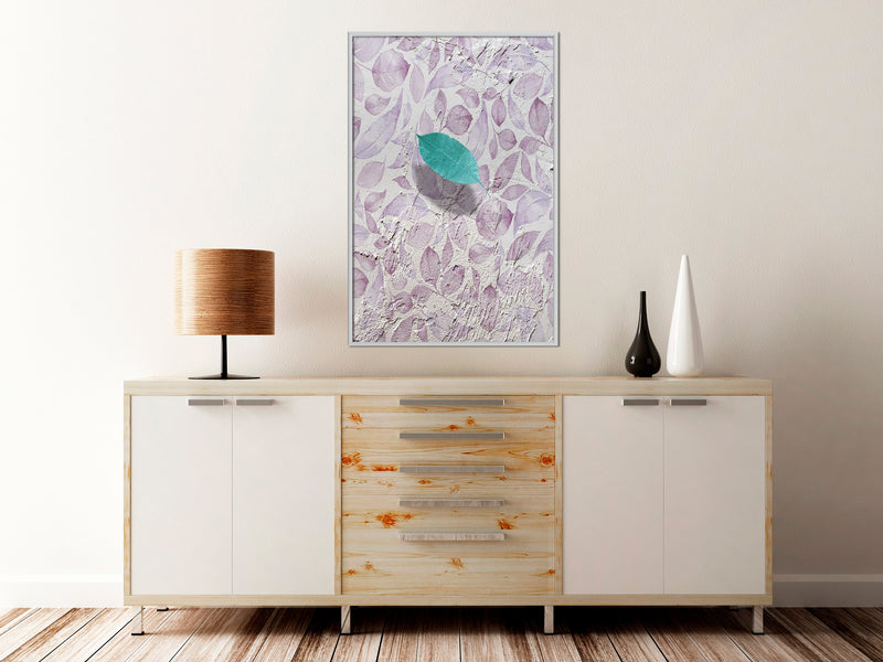 Poster - Floating Leaf II  - wit