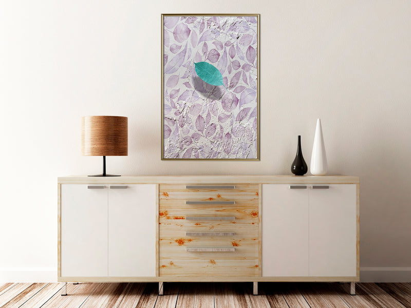 Poster - Floating Leaf II  - goud