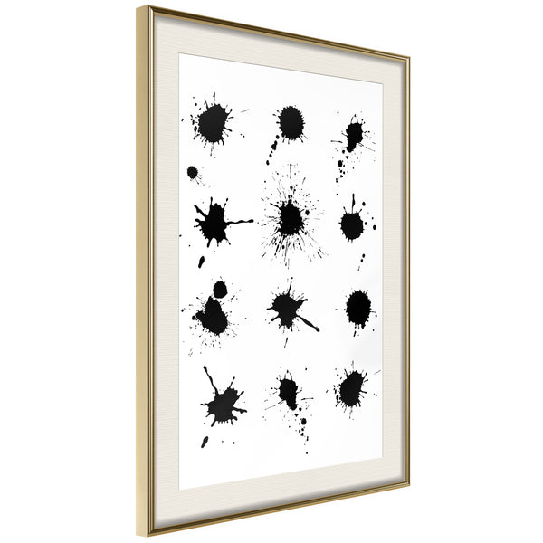 Poster - Paintball  - goud passepartout