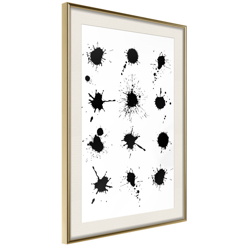 Poster - Paintball  - goud passepartout