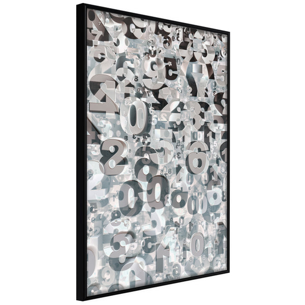 Poster - Digits  - zwart