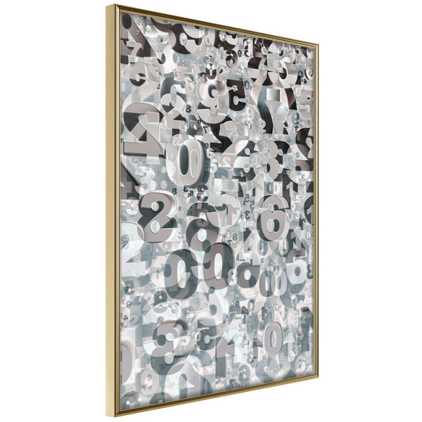 Poster - Digits  - goud
