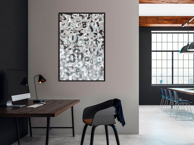Poster - Digits  - zwart