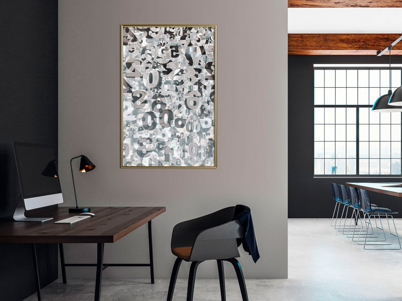 Poster - Digits  - goud