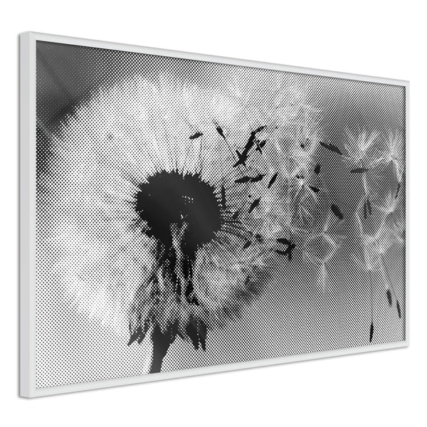 Poster - Dandelion in the Wind  - wit