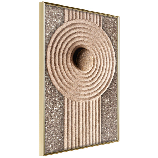 Poster - Sandy Roundabout  - goud