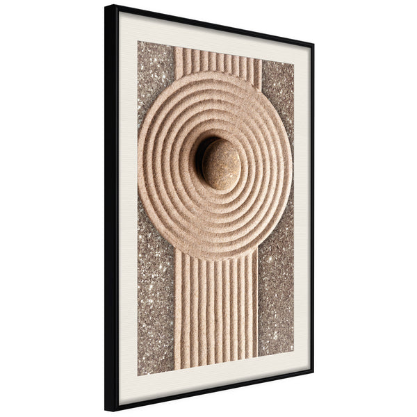 Poster - Sandy Roundabout  - zwart passepartout