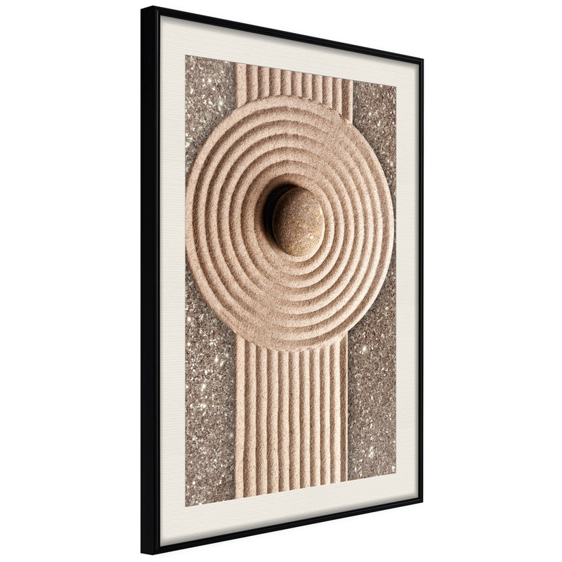 Poster - Sandy Roundabout  - zwart passepartout