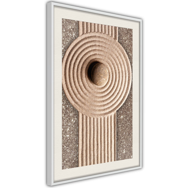 Poster - Sandy Roundabout  - wit passepartout