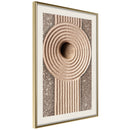 Poster - Sandy Roundabout  - goud passepartout
