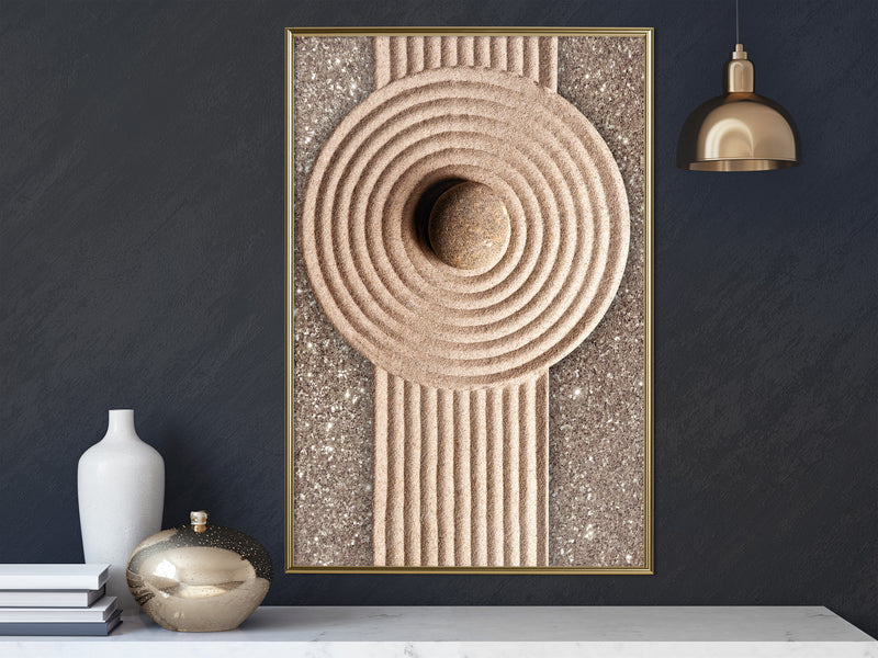 Poster - Sandy Roundabout  - goud