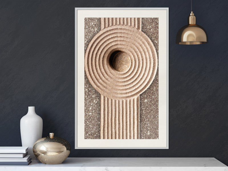 Poster - Sandy Roundabout  - wit passepartout