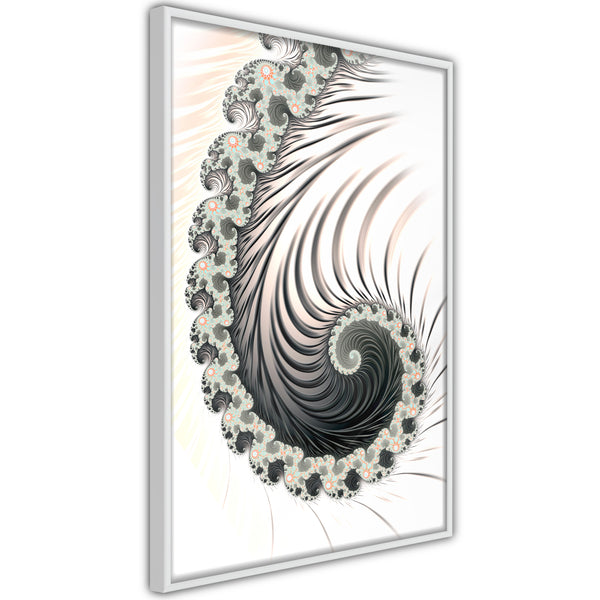 Poster - Fractal Spiral (Positive)  - wit