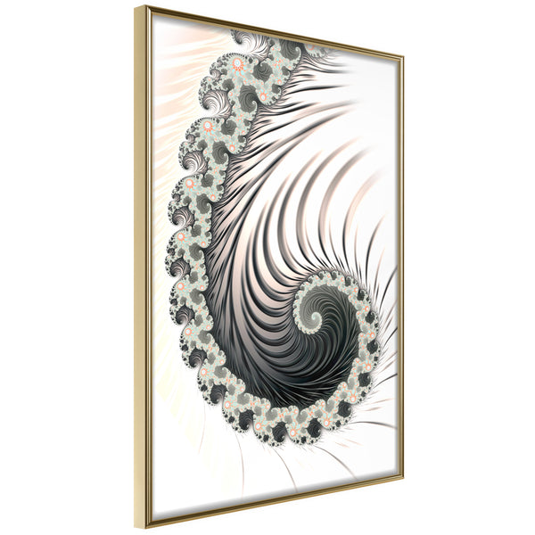 Poster - Fractal Spiral (Positive)  - goud