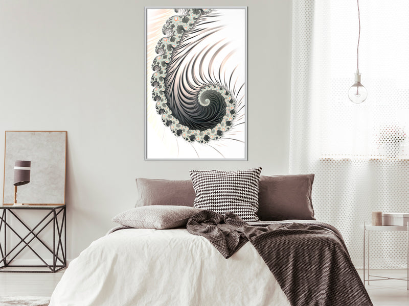 Poster - Fractal Spiral (Positive)  - wit