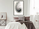 Poster - Fractal Spiral (Positive)  - zwart passepartout