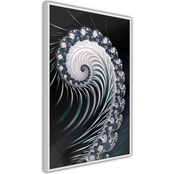 Poster - Fractal Spiral (Negative)  - wit