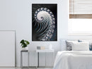 Poster - Fractal Spiral (Negative)  - zwart