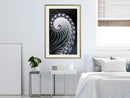 Poster - Fractal Spiral (Negative)  - goud passepartout
