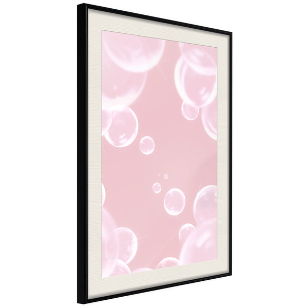 Poster - Bubble Pleasure  - zwart passepartout